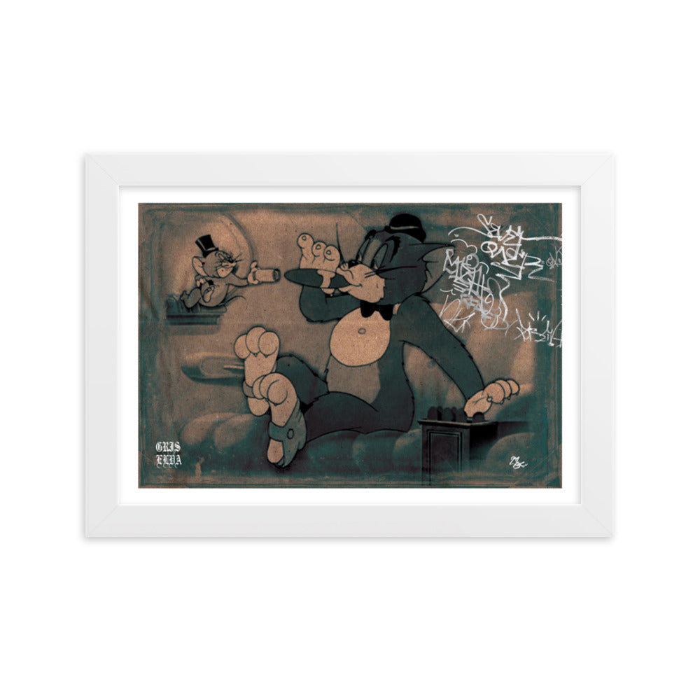 "TomNJerry Sesh" Framed matte paper poster