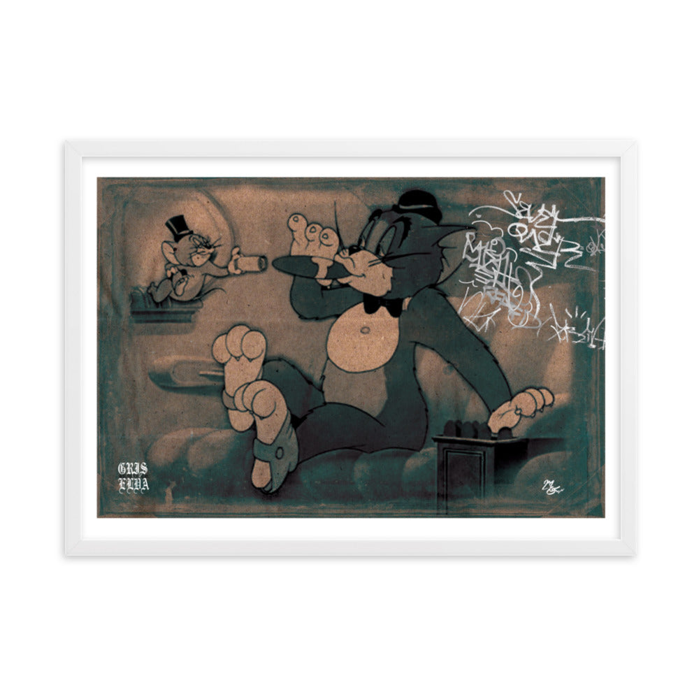 "TomNJerry Sesh" Framed matte paper poster