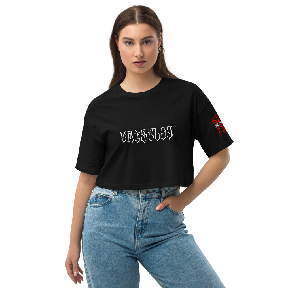 GSC GRISELDA Loose drop shoulder crop top