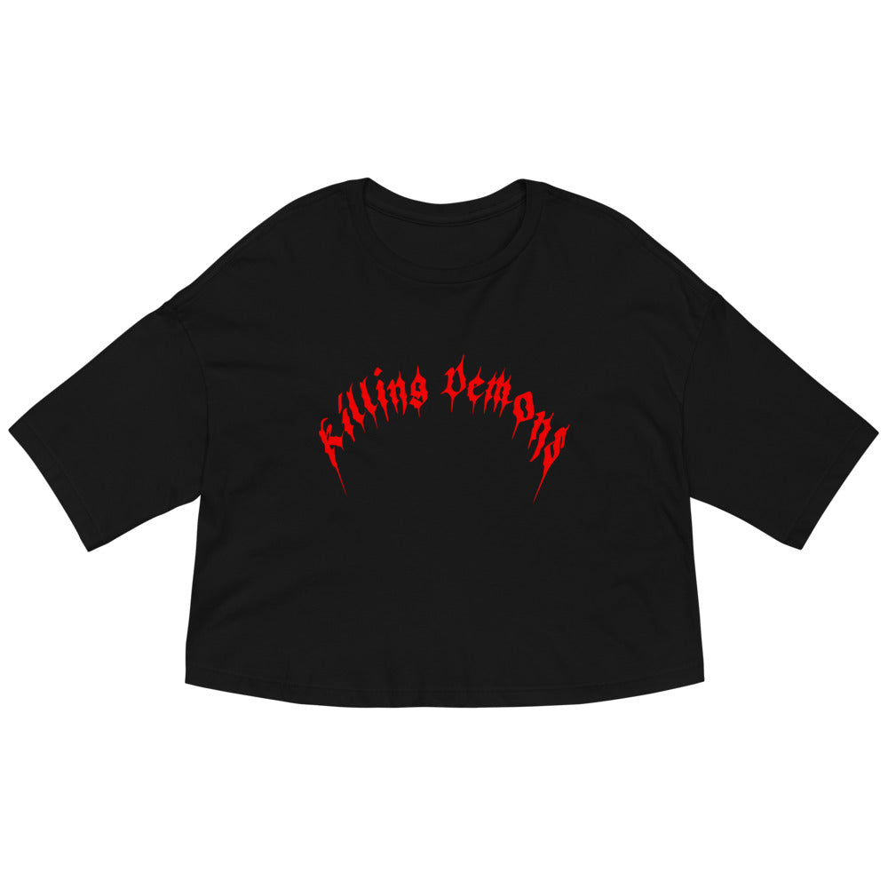 Killing DEMONS GSC Loose drop shoulder crop top