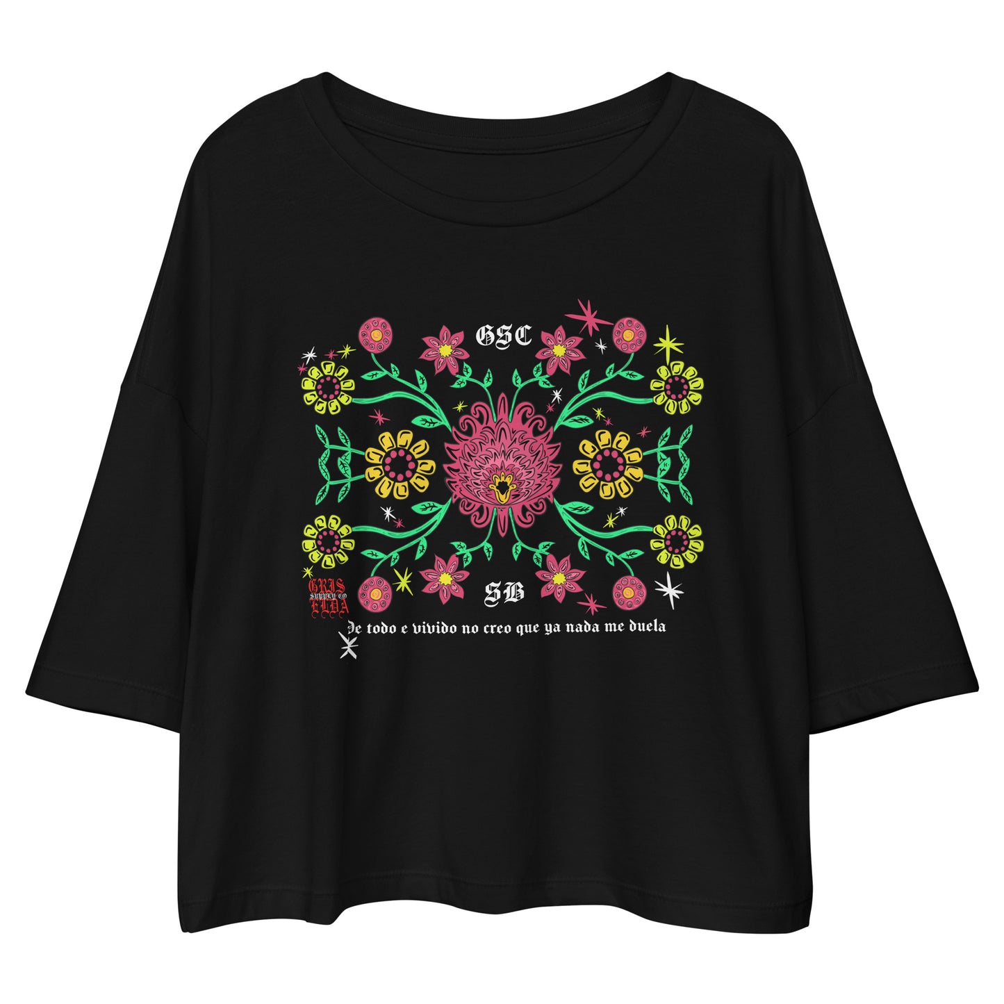 La Flor Premium GSC Loose drop shoulder crop top