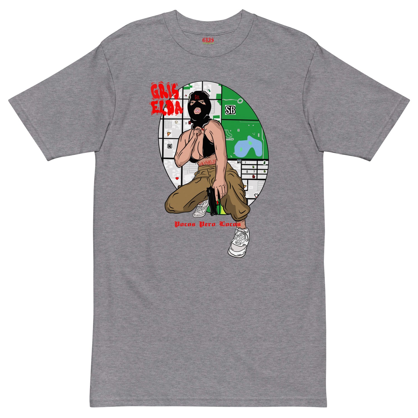 Pocos Pero Locos GTA GSC Men’s premium heavyweight tee