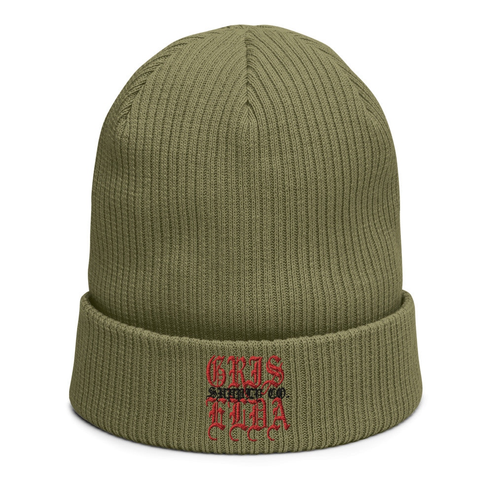 GSC LOGO Organic ribbed beanie