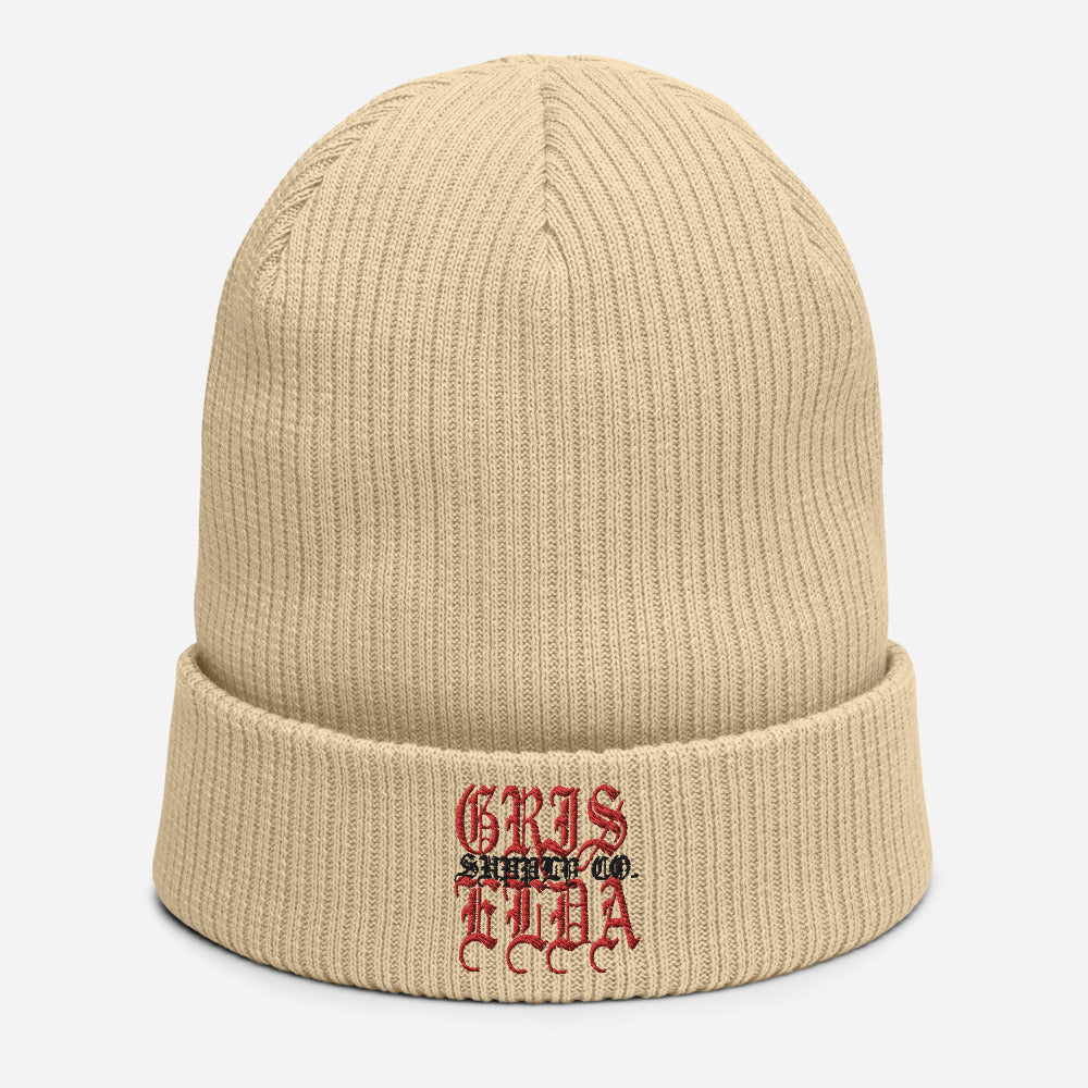 GSC LOGO Organic ribbed beanie