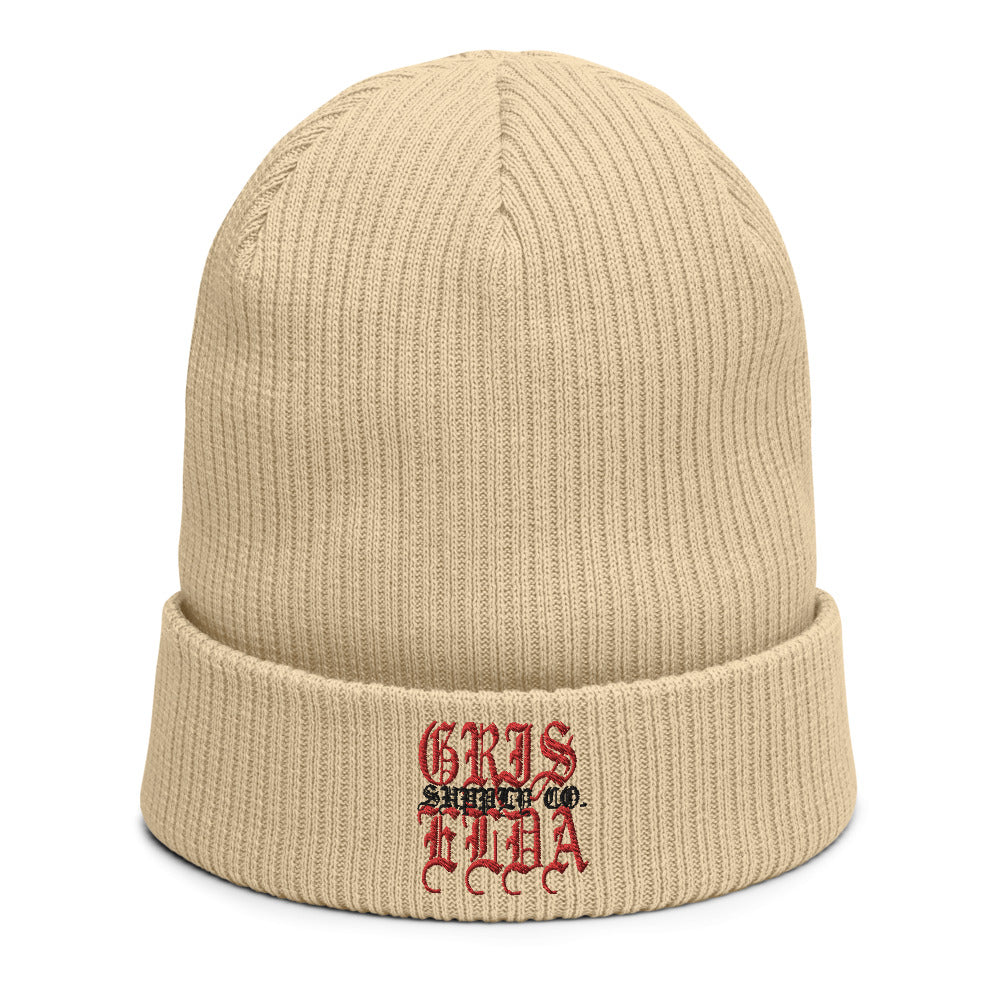 GSC LOGO Organic ribbed beanie